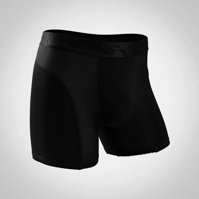 Mens Underwear Modal Boxers Shorts Hombre Solid Mesh Breathable Pouch Panties Man Long Leg Underpants Cueca Calzoncillos XL-6XL — image 4