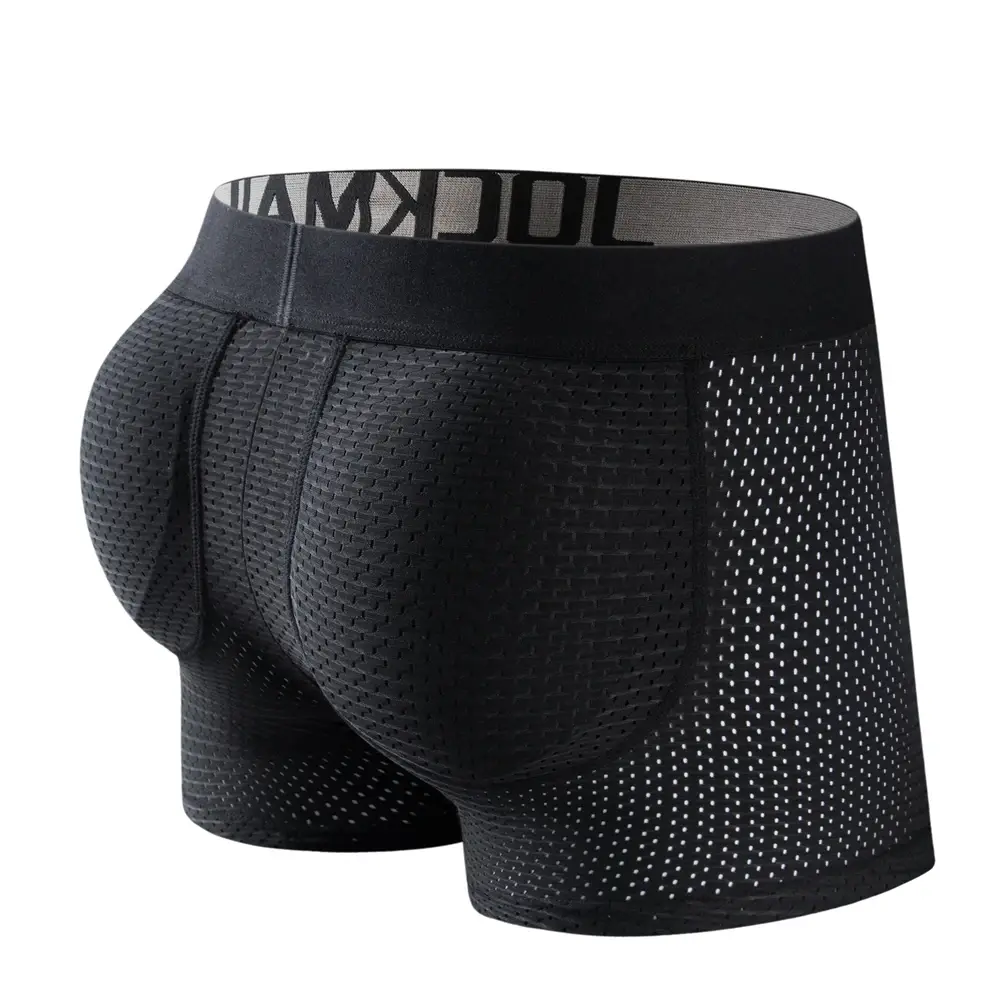 Mens Underwear Boxer Mesh Mens Padded Underwear with Hip Pads Men's Boxers Butt Padded Elastic Truncks Enhancement — image 10
