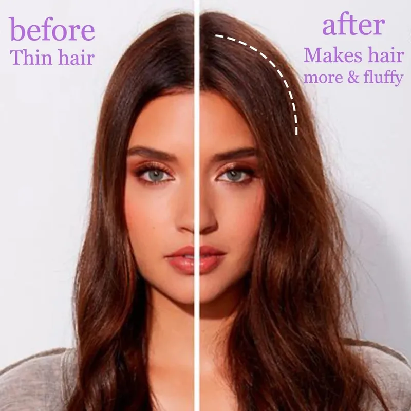 Synthetic Invisable Seamless Hair Pads Clip In One Piece 2Clips Increase hair volume Hair Extensions Top Side Cover Hairpiece — image 9