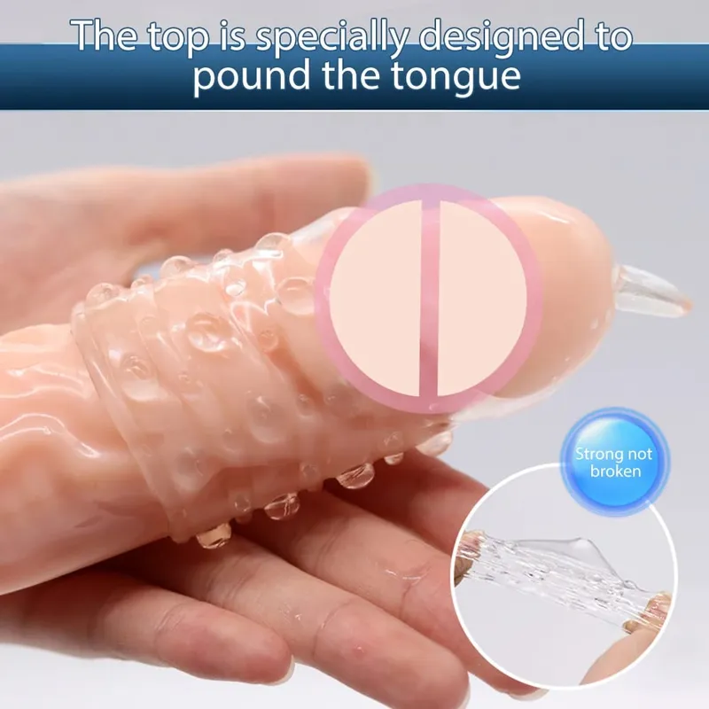 Male Glans Penis Cover Sleeve Extension Foreskin Cock Ring Dick Delay Ejaculation Reusable Condoms Erotic Sex Toys For Men — image 5