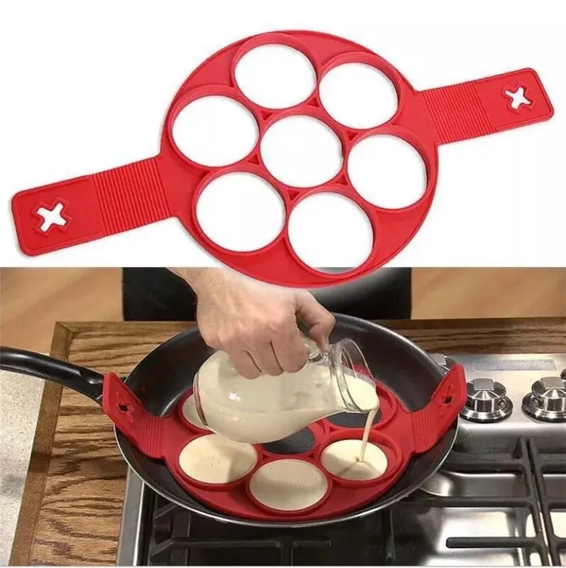 Pancake Egg Ring Maker Nonstick Cooking Tool Round Heart Pancake Maker Egg Cooker Pan Flip Eggs Mold Kitchen Baking Accessories — image 2