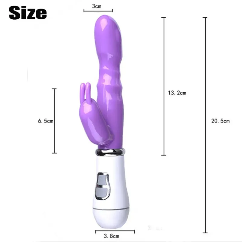 G Spot ארנב ויברטור לנשים כפול רטט דילדו עמיד למים נקבה נרתיק דגדגן לעיסוי צעצועי מין למבוגרים מוצרים ארוטיים — image 4