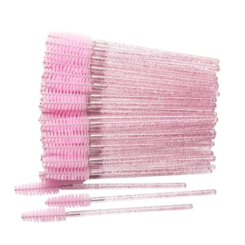 50 Pcs Disposable Crystal Eyelash Brush Mascara Wands Applicator Diamond Eye Lash Brushes Eyelash Extension Makeup Brush Tools — image 4