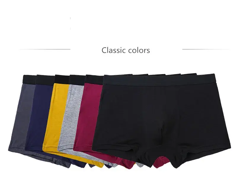 6pcs/Set Black Boxer Men Underwear Bamboo Men's Panties Shorts Breathable Underpants Man Comfortable Sexy Boxers & Briefs Men 3256805629748070 — image 9