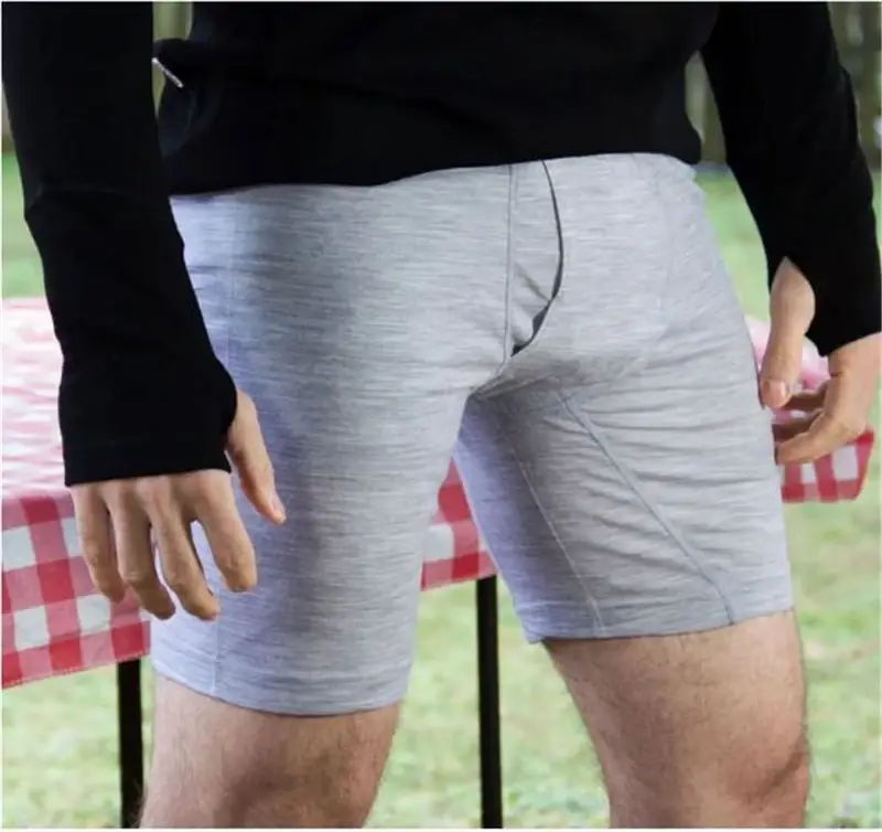 Herren-Boxershorts aus Merinowolle mit langem Schnitt, 100 % Merinowolle, Herrenunterwäsche, Basisschicht 240 g, Herren-Sportunterhose, Fitness, atmungsaktiv — image 9