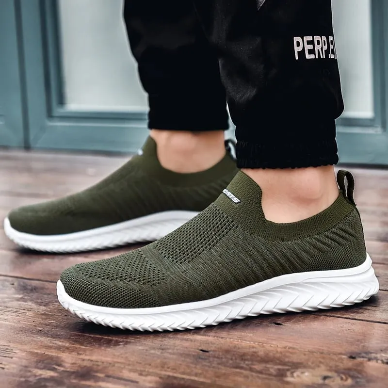 Men Vulcanize Shoes Mesh Men Shoes Lightweight Comfortable Men's Sneakers 2025 Autumn Fashion Slip On Flats Shoes Male Loafers — image 5