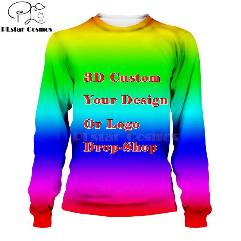 DIY Custom Full printing 3D Hoodies Create Design Photo/You Want Pattern Personalized Customized Zipper Sweatshirts oversize — image 3