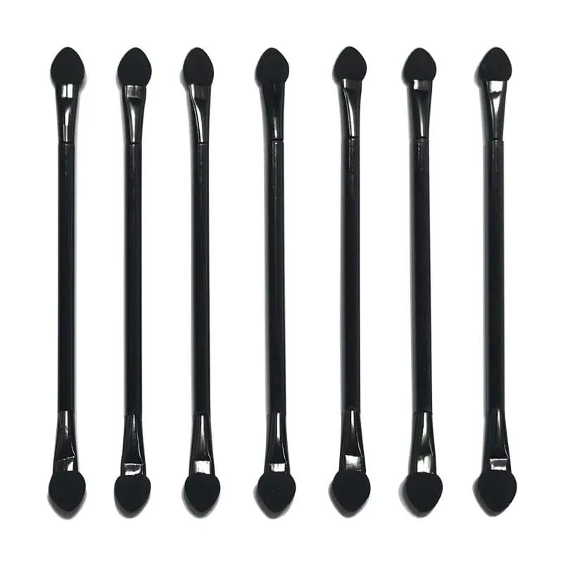 20 Packs Double Head Eyeshadow Brushes 10cm Double-End Eyeshadow Brushes Dual Sides Eyeshadow Sponge Makeup Applicators — image 1