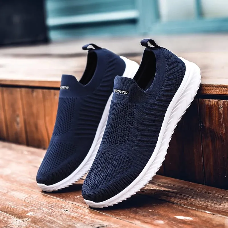 Men Vulcanize Shoes Mesh Men Shoes Lightweight Comfortable Men's Sneakers 2020 Autumn Fashion Slip On Flats Shoes Male Loafers — image 4