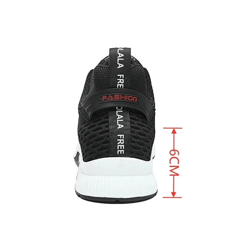 Kasut Lif Saiz Besar Lelaki Sneakers Kasut Mentinggikan Ketinggian Menambah Sol Kasut 6CM Lelaki Kehidupan Seharian Kasut Meningkatkan Ketinggian — image 3