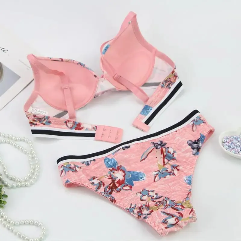 DaiNaFang 2 Pieces BCDE Cup Bras Set Push Up Underwear Sets Womens Embroidery Bralette Underwire Breathable Lady Lingerie — image 2