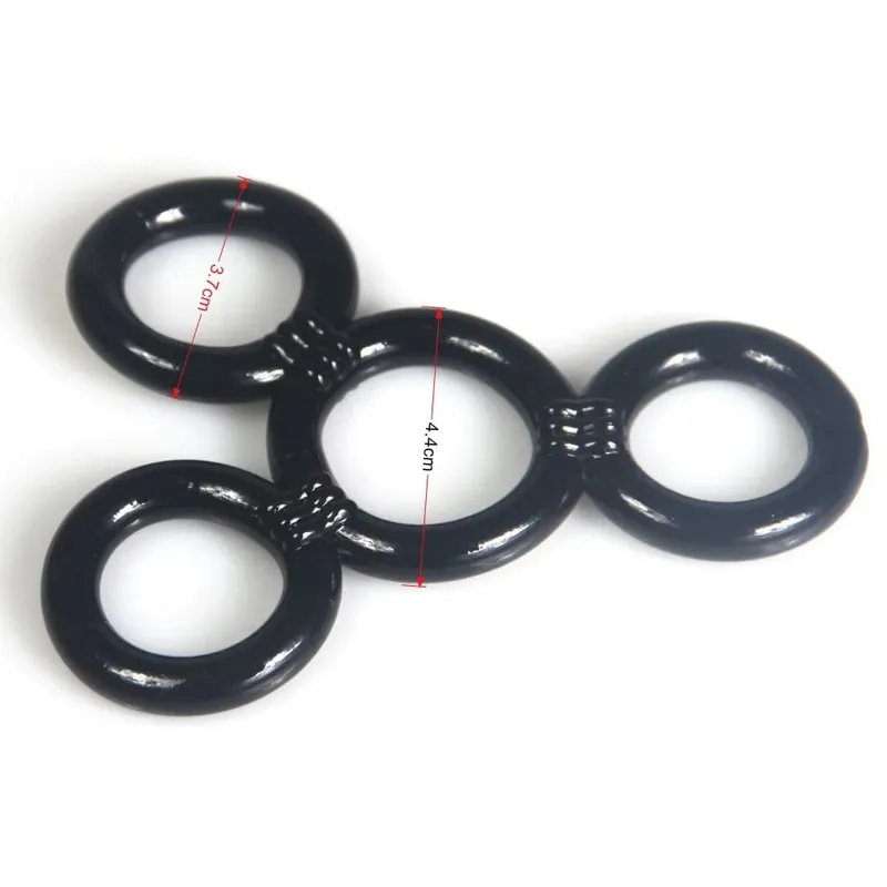 4 Ring/Set Silicone Cock Ring Delay Ejaculation Penis Lasting Erection Dildo Rings Adult Products Male Sex Toys for Man — image 5
