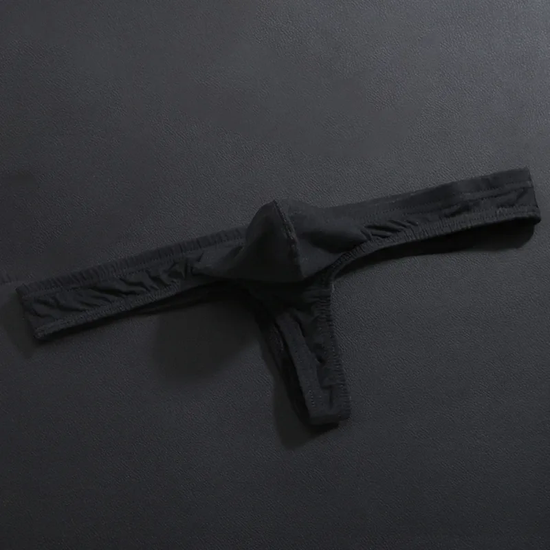 Men Sexy Underwear Cotton Thong Underpants Male Intimates Clothes Low Rise Stretch G-String T-Back Briefs Solid Color Breathable