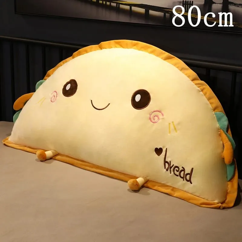 Food Semicircle Toast Cake Plush Toy Cute Bread Stuffed Doll Soft Nap Sleep Pillow Sofa Bed Cushion Creative Birthday Gift 95cm