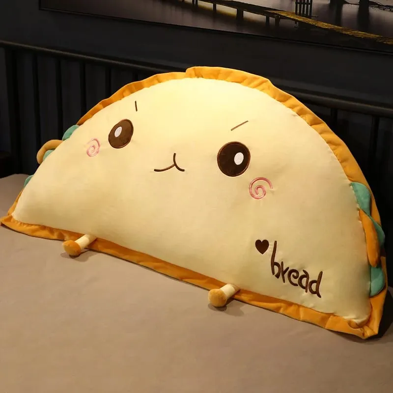 Food Semicircle Toast Cake Plush Toy Cute Bread Stuffed Doll Soft Nap Sleep Pillow Sofa Bed Cushion Creative Birthday Gift 95cm — image 6