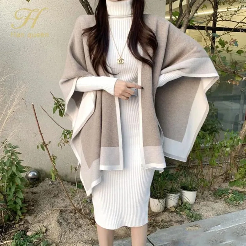 H Han Queen Knitted Bodycon Dress Bottoming Women Soft Elastic Turtleneck Sweater Autumn Winter Midi Party Dresses With Belt — image 5