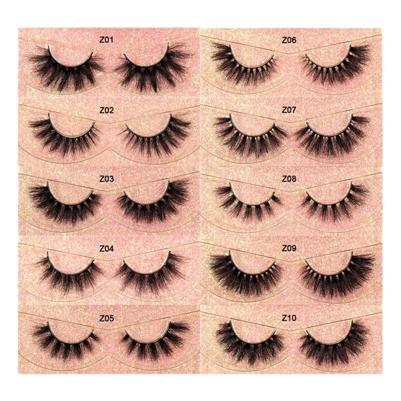 Makeup Lashes 3D Mink Eyelashes Wispy Volume False Lashes Dramatic Lash Natural Fuffy Lashes Full Finish Glamorous Eye — image 2