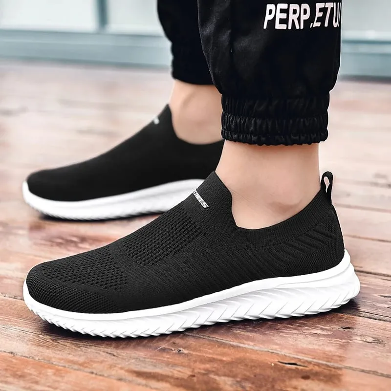 Men Vulcanize Shoes Mesh Men Shoes Lightweight Comfortable Men's Sneakers 2025 Autumn Fashion Slip On Flats Shoes Male Loafers — image 3