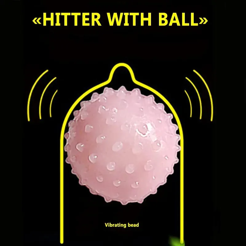 Sex Toy Electric Vibrator Ball With Beads 35mm Soft Prostate Vagina Massager Dick Extender for Condom Men Women — image 3