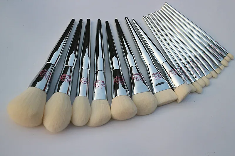 19pcs/set High quality full functional Makeup brushes Set Powder Blusher Highlight Eyeshadow eyebrow Make up brushes silver coat — image 4