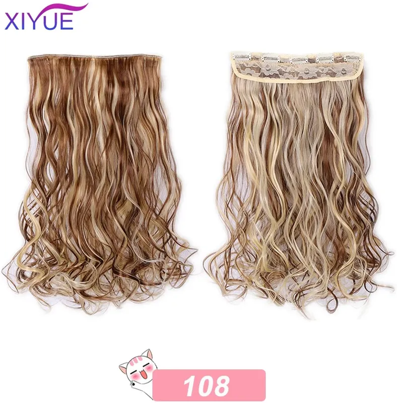 5 Clips Synthetic Hair Long Straight Clip In Hair Extensions False Hair Black Hair Pieces for Women — image 24