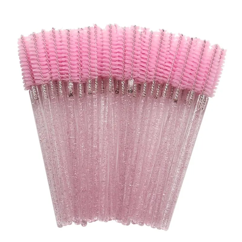 50pcs Shiny Disposable Eyelash Brush Applicator Wands Curler Mascara Eyebrow Makeup Tools Spoolers Comb Wands Spoolies Brushes — image 18