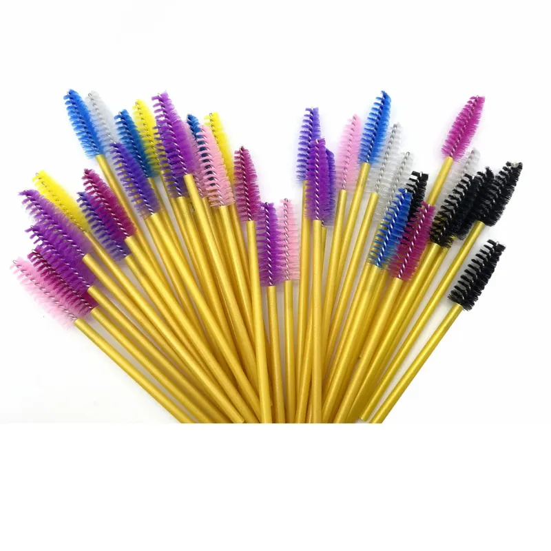 50pcs Cosmetic Eyelash Brush Disposable Eyebrow Brush Mascara Wands Applicator Diamond Eyelash Extension Makeup Brushes — image 2