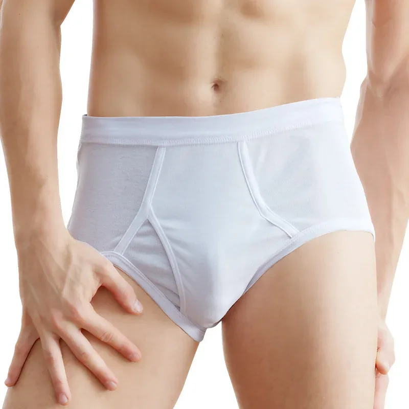 95KG Solid Fat Plus Size Men's Underwear Mens Underwear 100% Cotton Comfortable Breathable Loose Large Size Men Briefs Panties — image 5