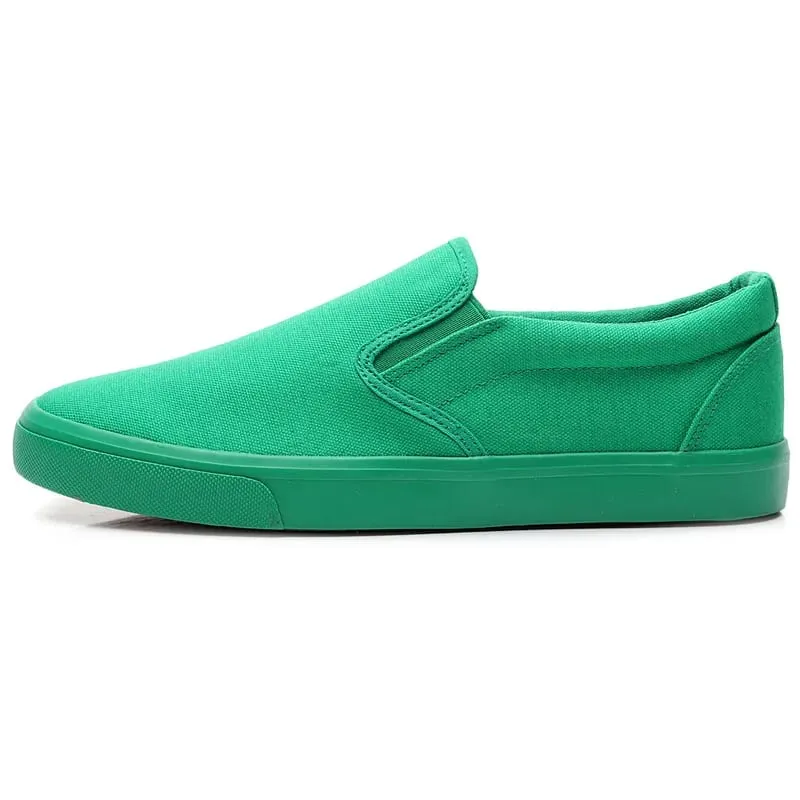 Kasut Memandu Kanvas Lelaki Hijau Hitam Kuning Putih Kasut Kanvas Tervulkan Lelaki Kasut Sneakers Pereka Fesyen Lelaki Loafers
