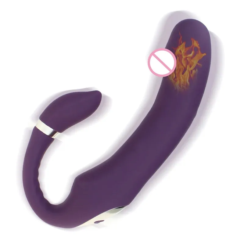 Sex Vibrator G-spot Simulate Soft Double-Head Vibrate Sex Toys for Women Clitoris Massager Rechargeble C-shape for Couple Fun — image 1