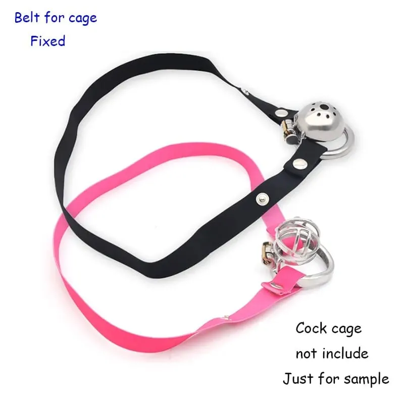 Fixed belt for cock cage Size adjustable strapon male chastity device tied penis cage Belt with ring no chastity cage sex toys
