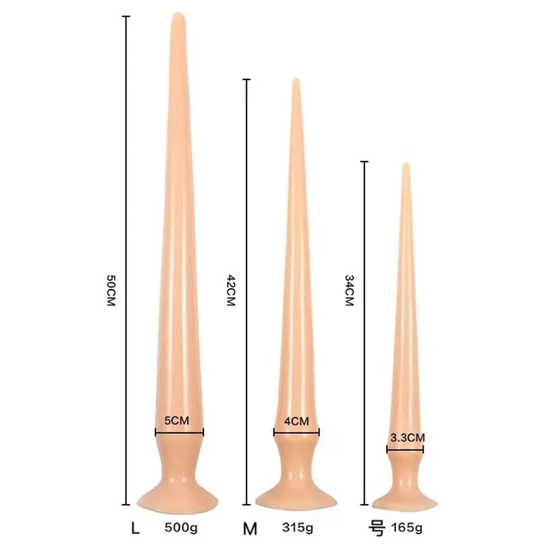 34-50CM płynny silikonowy pasek analny Butt Plug Dildo stymuluj odbyt pochwy miękki Anal Dilator para zabawki erotyczne dla kobiet mężczyzn — image 2