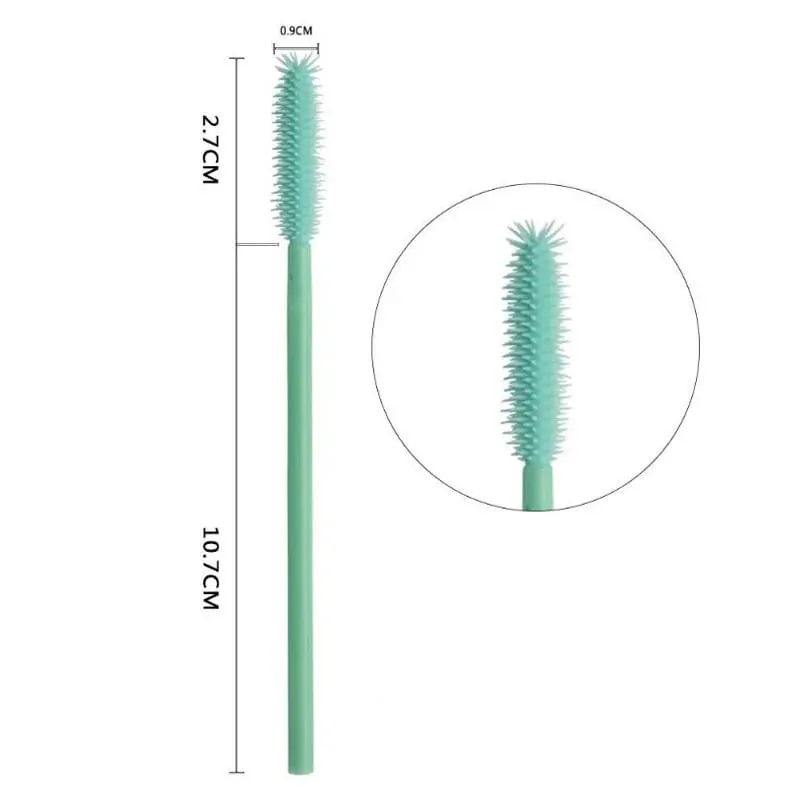 50 Pcs Silicone Eyelashes Brushes Disposable Mascara Wands Applicator Eye Lash Brush Eyelash Extension Makeup Tools