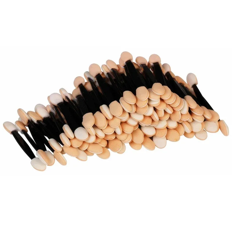 Hot 5/30/50/100PCS Eyeshadow Brush Makeup Brushes Dual Sided Sponge Nylon Set Tool Make up Eye Shadow Brush Cosmetic Applicator