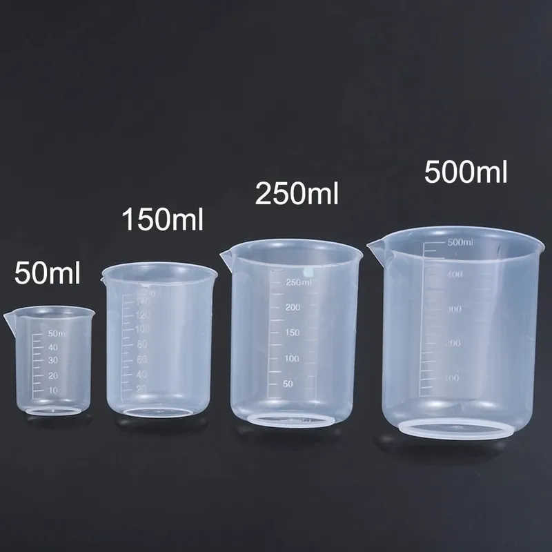 Measuring Cup Transparent Plastic Laboratory Beaker Graduated Liquid Jug Cup Kitchen Baking Cooking Measurement Scale Container — image 2