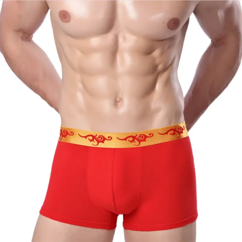Men's Underwear Cotton Wedding Red Boxer For Men — image 14