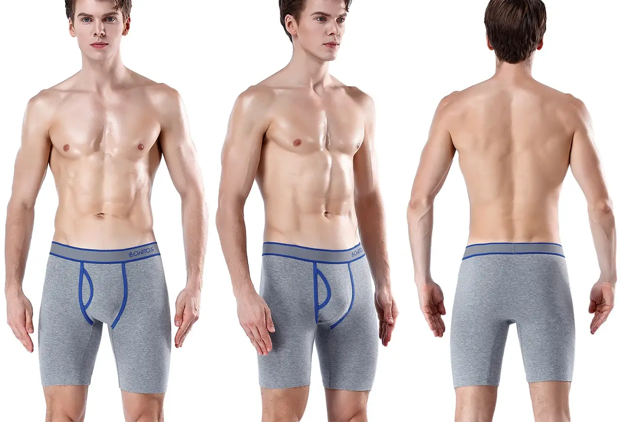5pcs With Hole Underwear Male Boxershorts Long Boxers For Man Undrewear Cotton Men's Panties Mens Underpants Family Boxer Shorts — image 4