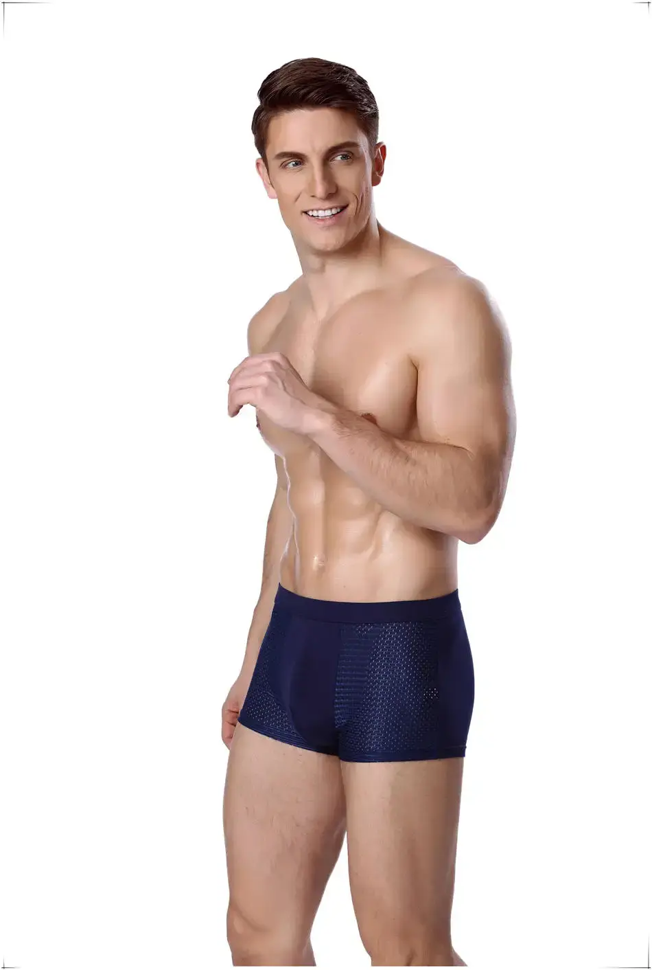 8 ピース/ロット下着ボクサーパンツ男性パンツメンズメッシュ夏男のセクシーなホットポーチパンティー大サイズ 5xl 6xl 7xl 8xl トランクス