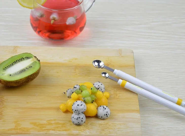 Mini Apple Ball Digger Melon Spoon Ice Cream Dig Scoop Stainless Steel Double-end Cooking Tool Kitchen DIY Accessories Gadgets — image 8
