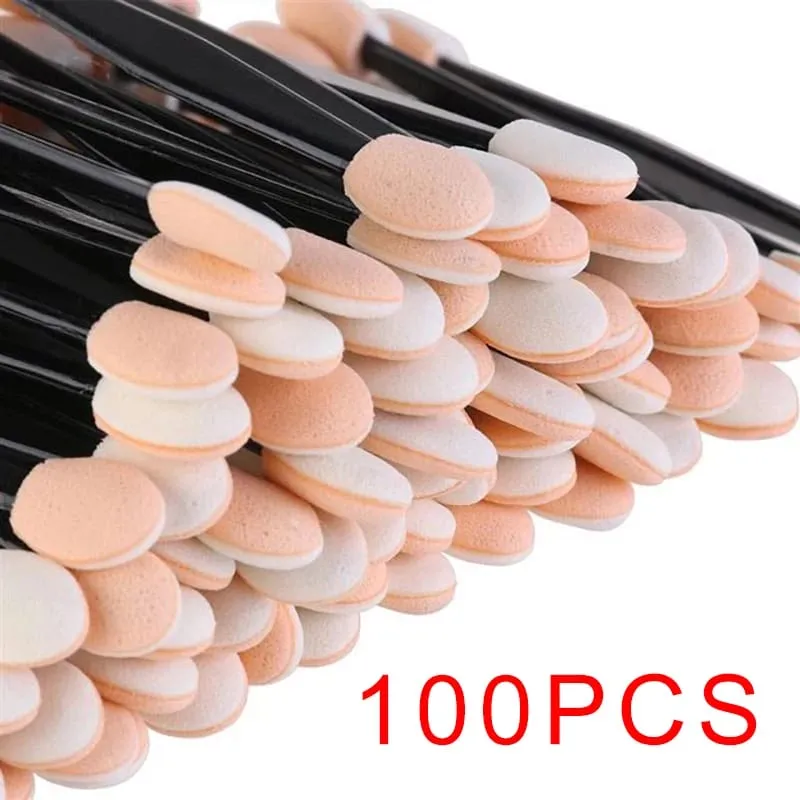 5/30/50/100Pcs Professional Sponge Stick Eye Shadow Applicator Cosmetic Brushes Double-head Eyeshadow Brush For Makeup Tools — image 8