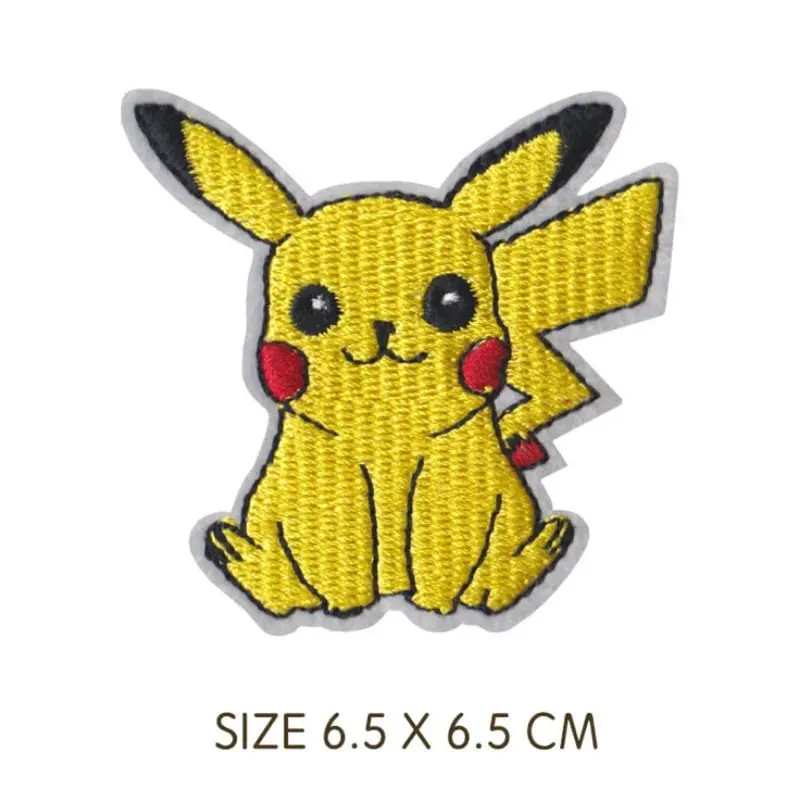 HOT 40 Style Snorlax Iron On Patch Embroidered Clothes Patches Cartoon for Clothing Kid Umbreon Cloth Stickers Garment Appliqués — image 3