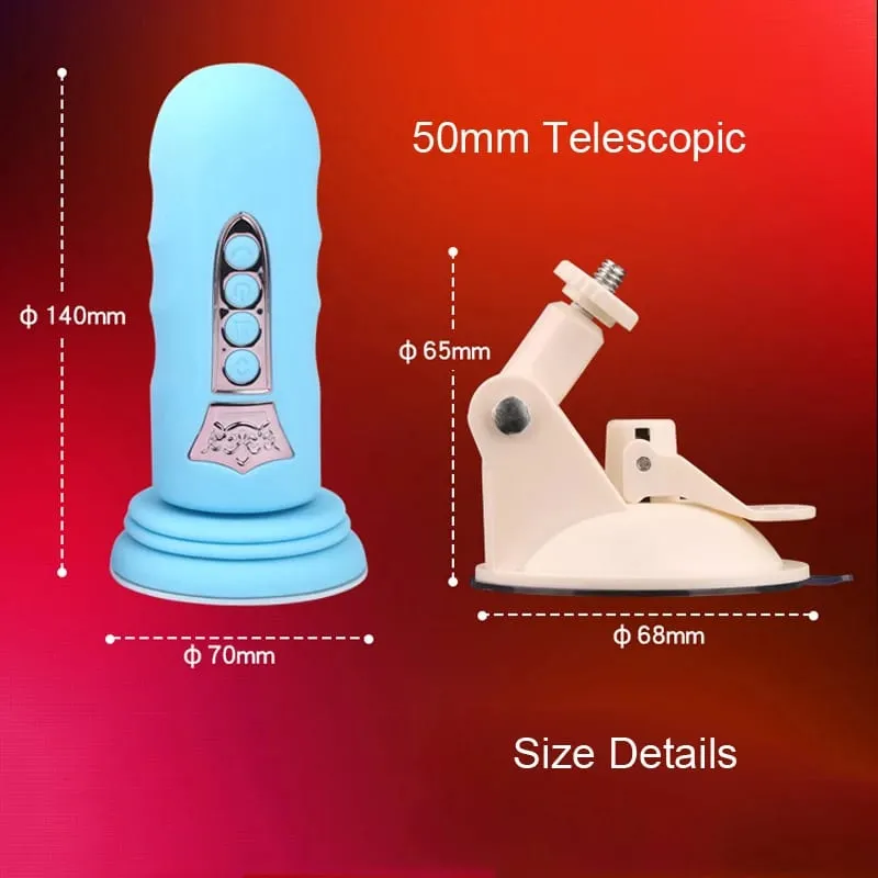 Auto Rotation Telescopic Penis Dildo Holder Sex Machine Masturbation Suction Cup Vibrator Female Masturbator Sex Toys for Women — image 2