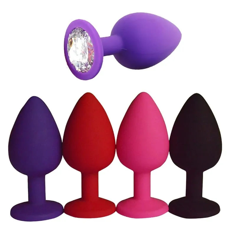 S/M/L 100%Silicone Butt Plug Anal Plugs Unisex Sex Stopper 3 Different Size Adult Toys for Men/Women Anal Trainer For Couples SM — image 3