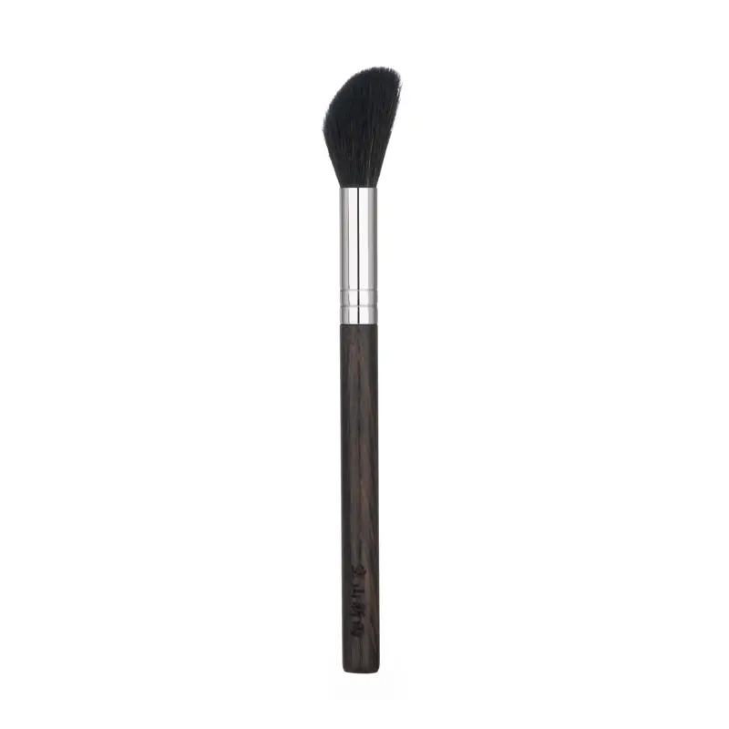 GP02 Professional Handmade Makeup Brushes Soft Saikoho Goat Hair Angled Contour Blush Brush Ebony Handle Make Up Brush