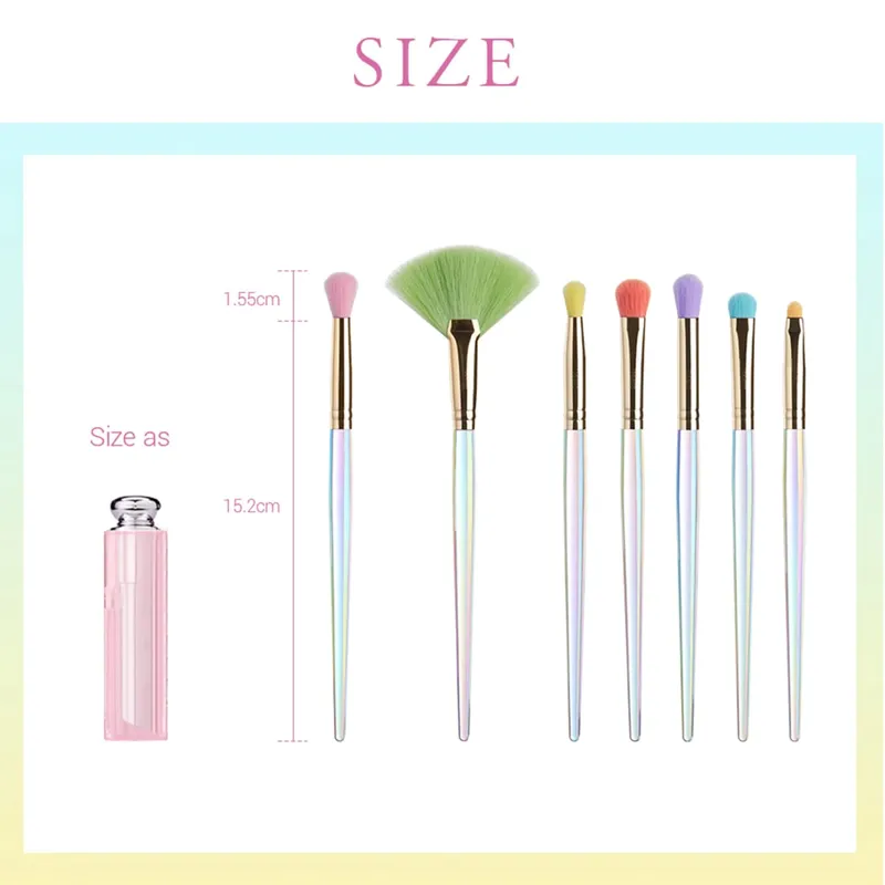 Jessup Makeup Brushes Set 7PCS Brushes Eyeshadow Concealer Blending Contour Eye Brush Synthetic Hair with Cosmetic Bag — image 6