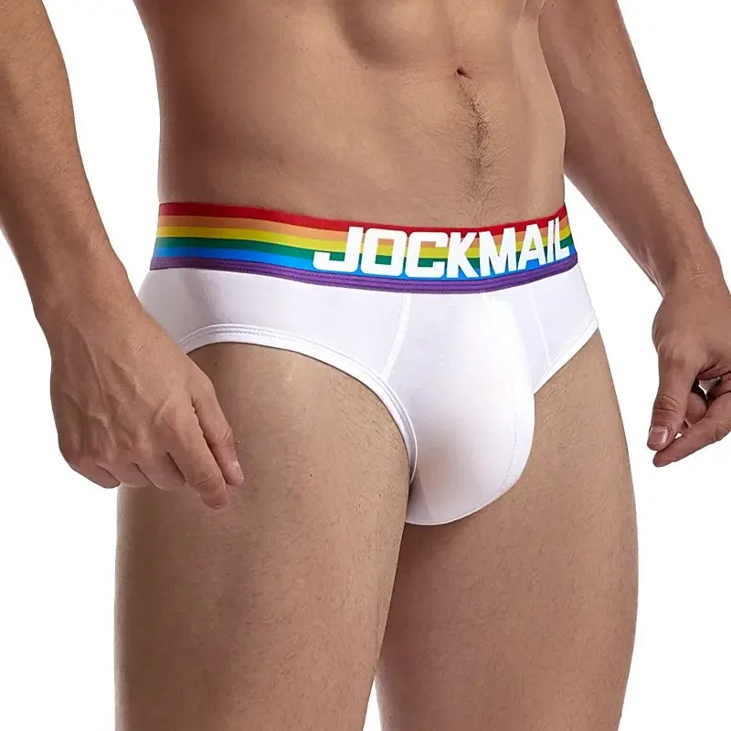 Jockmail กางเกงในชายเซ็กซี่ชุดชั้นในชายผ้าฝ้าย Low Rise Underpant เส้นด้ายสุทธิลูกไม้, Breathable ฤดูร้อนกางเกงขาสั้น calzoncillos hombre slip — image 9