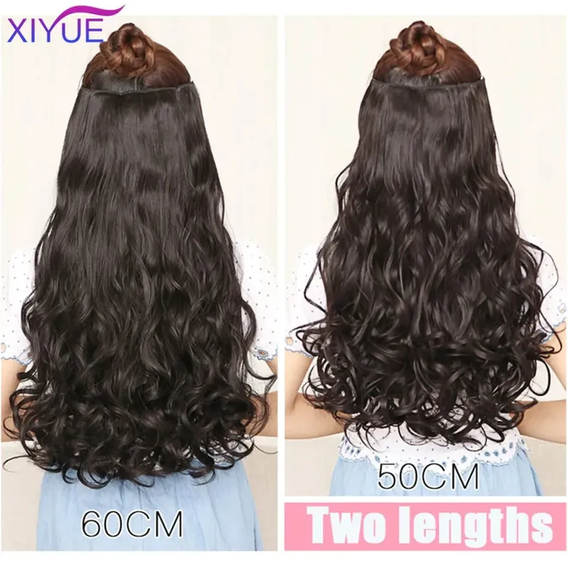 5 Clips Synthetic Hair Long Straight Clip In Hair Extensions False Hair Black Hair Pieces for Women — image 5