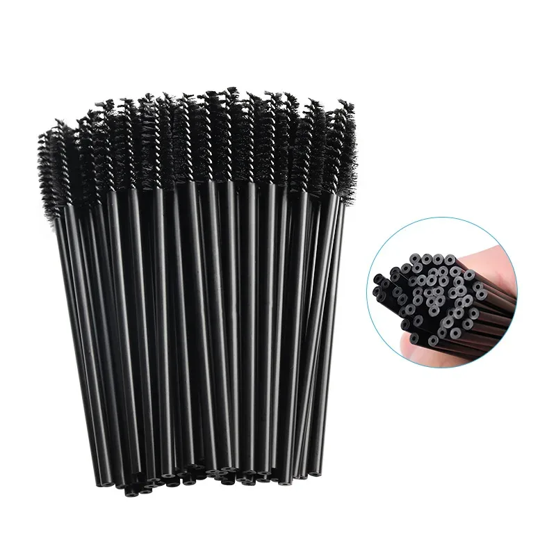 50 Pcs Disposable Crystal Eyelash Brush Mascara Wands Applicator Diamond Eye Lash Brushes Eyelash Extension Women Makeup Tools