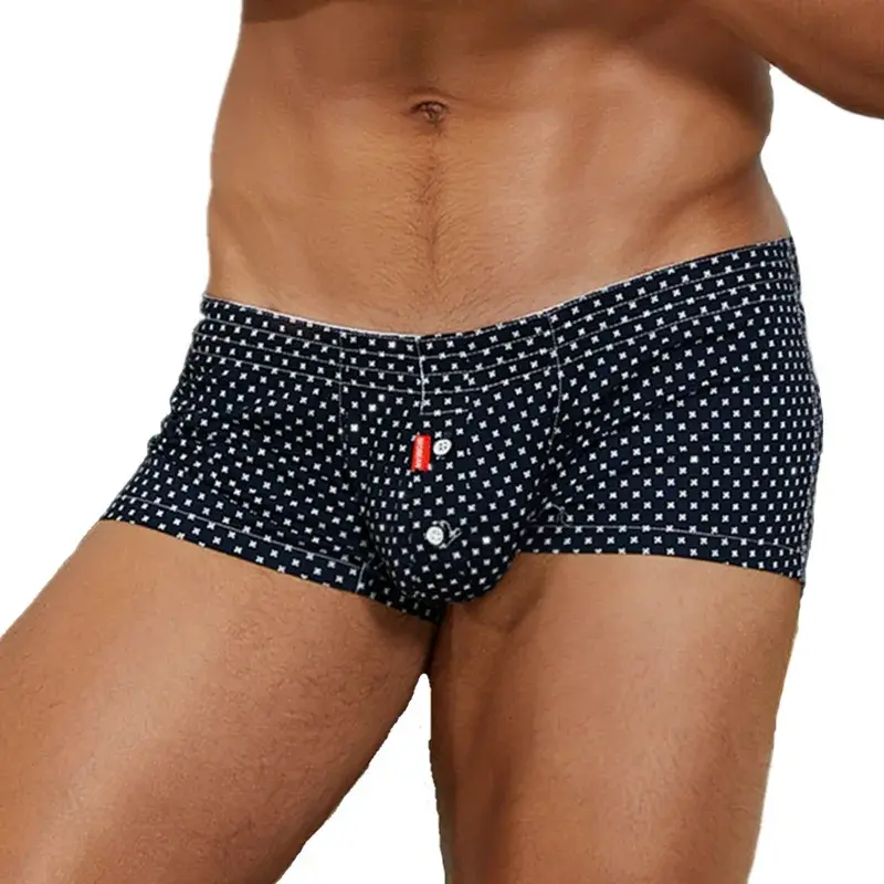 Men's Underwear Boxers Cotton Underpants High Quality Male Panties Boxer Shorts Plaid Point Comfortable Lounge Loose Underwears — image 11