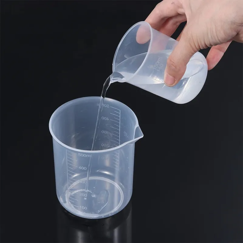 Measuring Cup Transparent Plastic Laboratory Beaker Graduated Liquid Jug Cup Kitchen Baking Cooking Measurement Scale Container — image 9